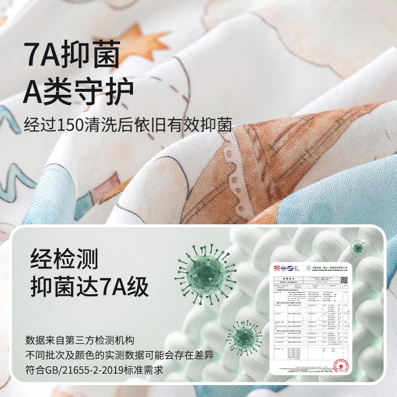 婴儿睡袋春秋款竹棉纱布儿童小月龄宝宝夏季分腿防踢被子四季通用