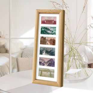 人民币相框六联亿元相框大好河山框纪念币钞票展示摆台纸币收藏框