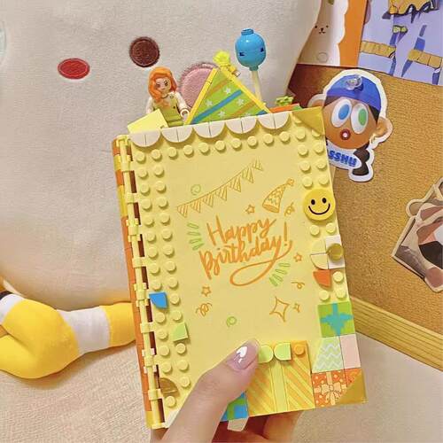 积木相册书情侣生日礼物兼容乐高积木相框创意摆件玩具
