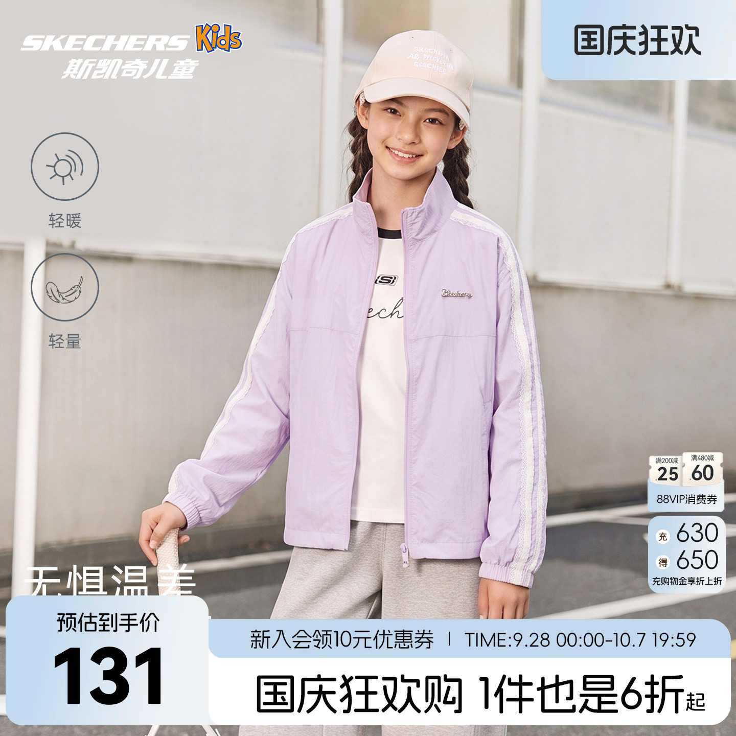SkechersKids斯凯奇女童防晒衣薄图片