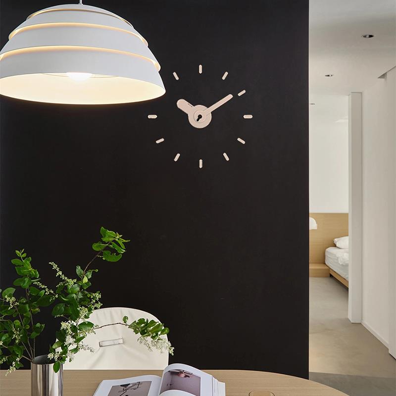 创意时尚免打孔自粘挂钟墙粘表静音壁钟客厅自贴无框时钟家用装饰