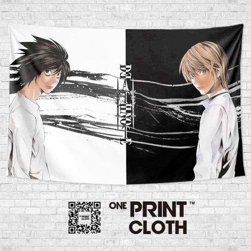 死亡笔记本动漫L夜神月定制周边卧室宿舍装饰画背景墙布海报挂布