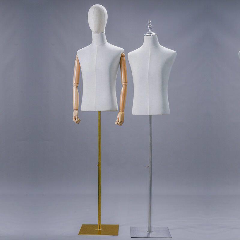 模特道具男半身人台男装店全身西服展示架服装店金属底座男模特架