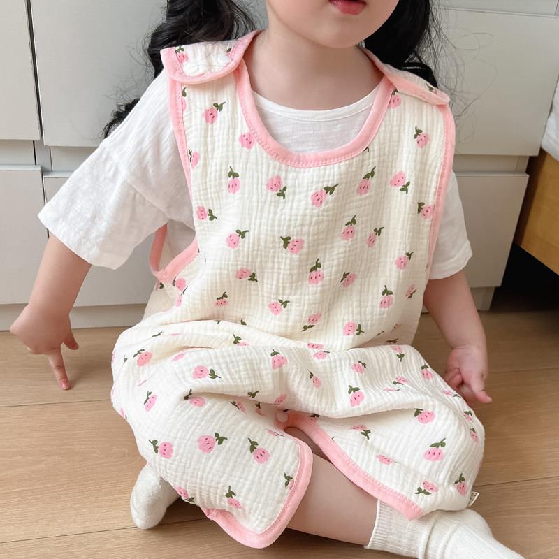 睡袋夏天薄款防踢被睡裙宝宝护肚夏季婴儿无袖背心睡袍儿童连身衣