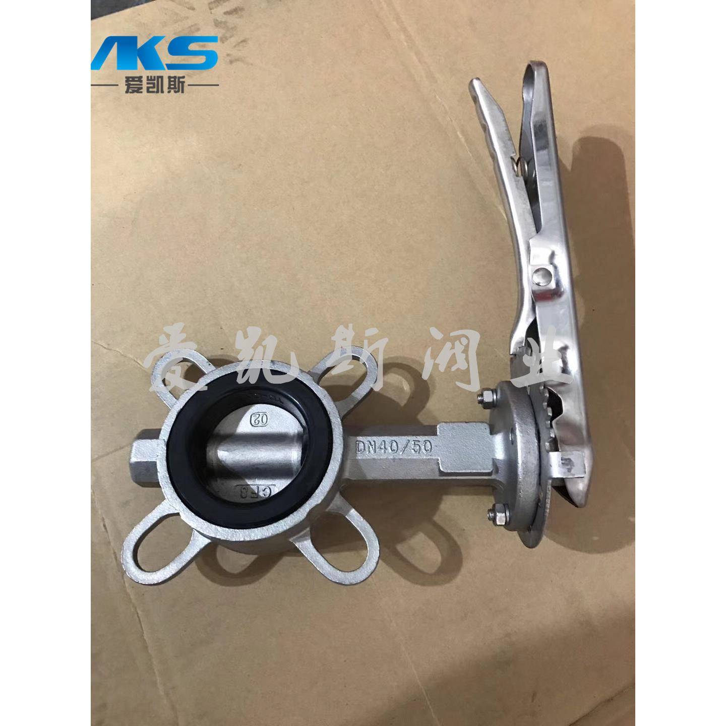 厂家直销-手柄式不锈钢304/316法兰式软密封蝶阀D41X-10/16P/R