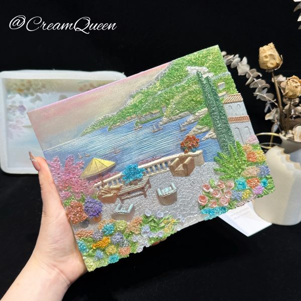 奶油花朵水果摆件浮雕装饰翻模皇版DIY手工画硅胶模具水晶滴胶后图片