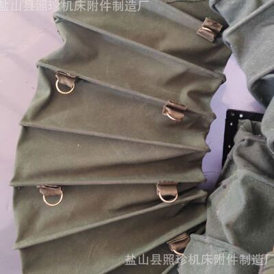 供应绿色帆布防护罩风机通风软管风筒软连接风筒绝绿色方形帆布通
