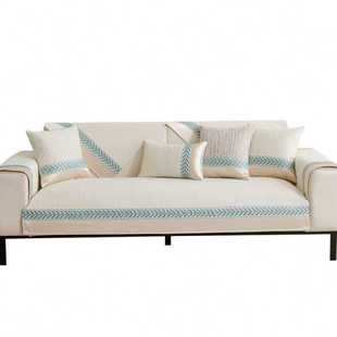 通用2025新款 奶油风叶麦沙发垫四季 雪尼尔坐垫子防滑沙发套罩盖布