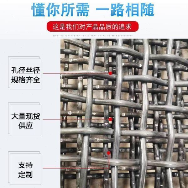 kt碳钢锰钢编织筛网滚筒筛网筛石头筛沙子石料钢丝网矿山振动筛