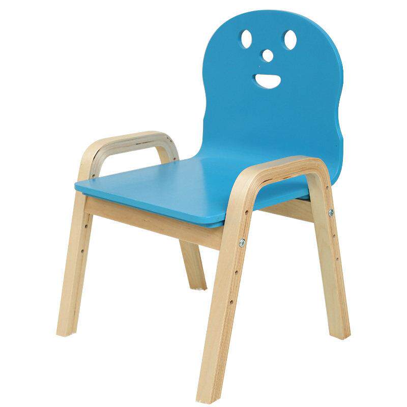 实木儿童笑脸靠背椅家用彩色可升降椅培训班可调节凳子宝宝靠背椅