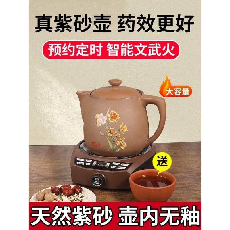 竹水溪紫砂煎药壶全自动熬药中药电煎壶家用药罐中医煎锅砂锅药煲
