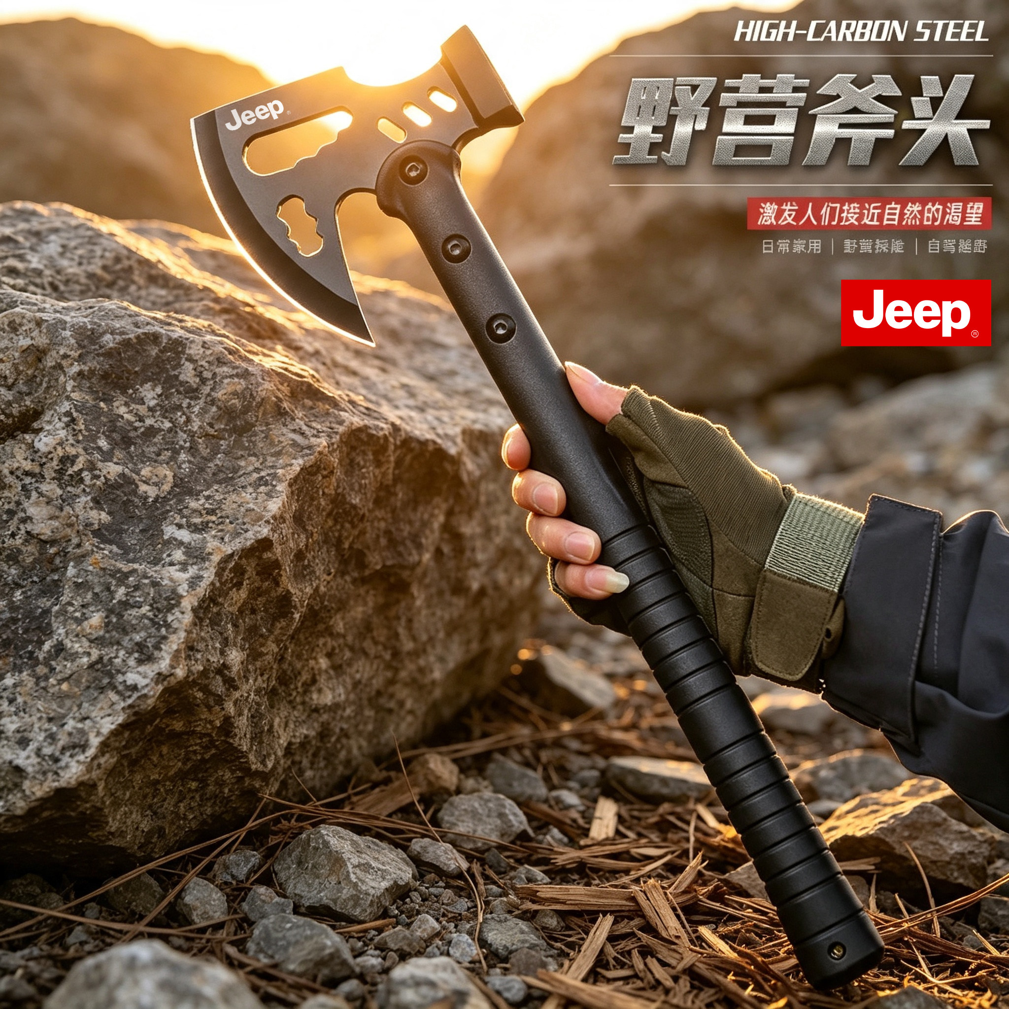 JEEP户外多功能斧头生存工兵斧