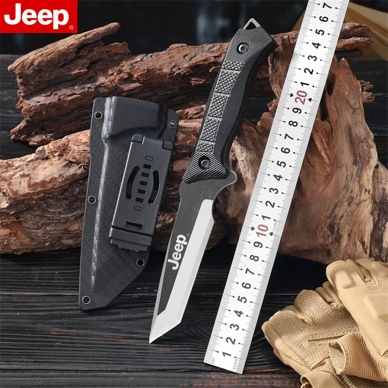 JEEP户外刀高硬度直刀野外防身刀
