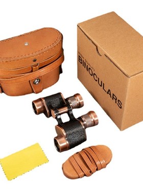 老德系全金属8X24高清高倍双筒望远镜户外测距珍藏红古铜微光夜视