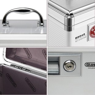 金隆兴B049印章箱铝合金高档带锁银行专用手提财务印章盒现货