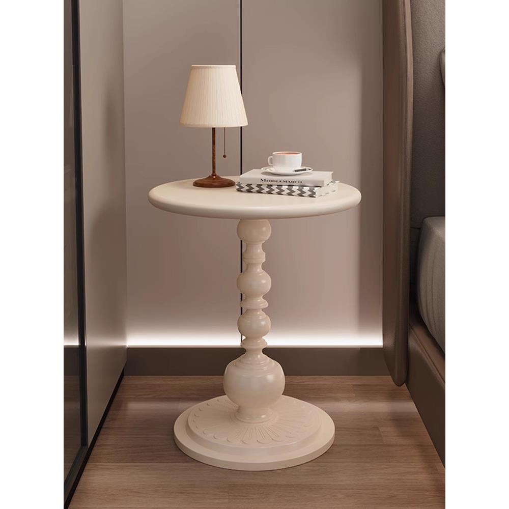 沙发边几轻奢高级感小茶几桌子边柜创意卧室圆形铁艺床头柜置物架