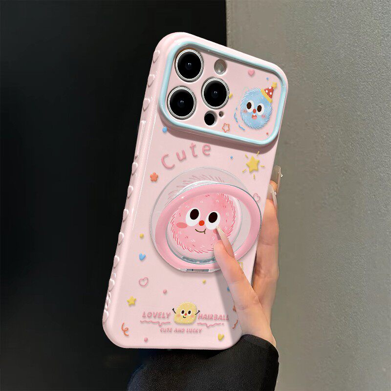 彩色煤球支架适用iPhone17promax手机壳苹果16por华为mate70pura80小米17findx8Sreno15nova14红米K80s20Y300