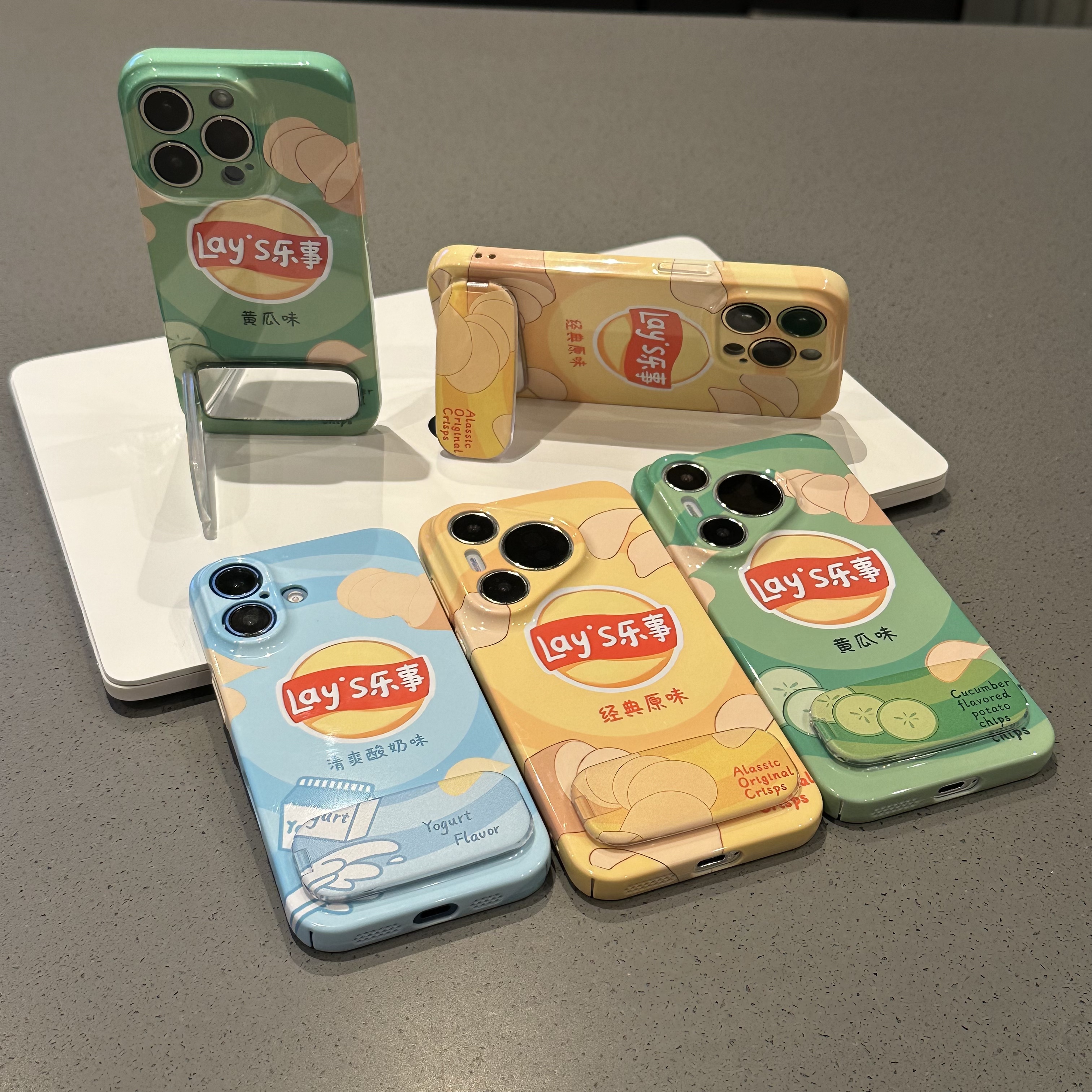 创意原味薯片支架新款适用苹果16Pro手机壳iPhone14max12小米15华为mate70pura80k60opporeno13荣耀300x100