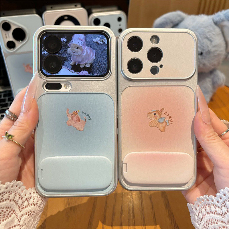 情侣晕染小象适用于苹果17promax手机壳iPhone16pro新款iP15plus巨好看14全包air防摔13/12/11xsmax保护xr套