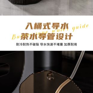 透明茶水桶废水桶家用干湿分离过滤茶桶茶渣桶大容量倒金小 新中式