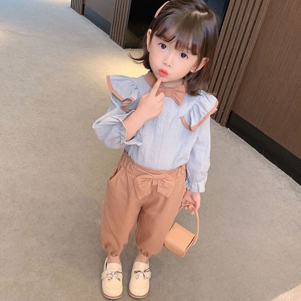 新款春装女套装洋气小仙女可爱两件套女童韩版时尚潮流两件套