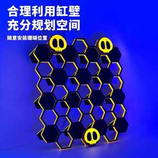 荧光珊瑚支架海缸发光亚克力架托架繁殖悬浮强磁磁吸造景底座基座