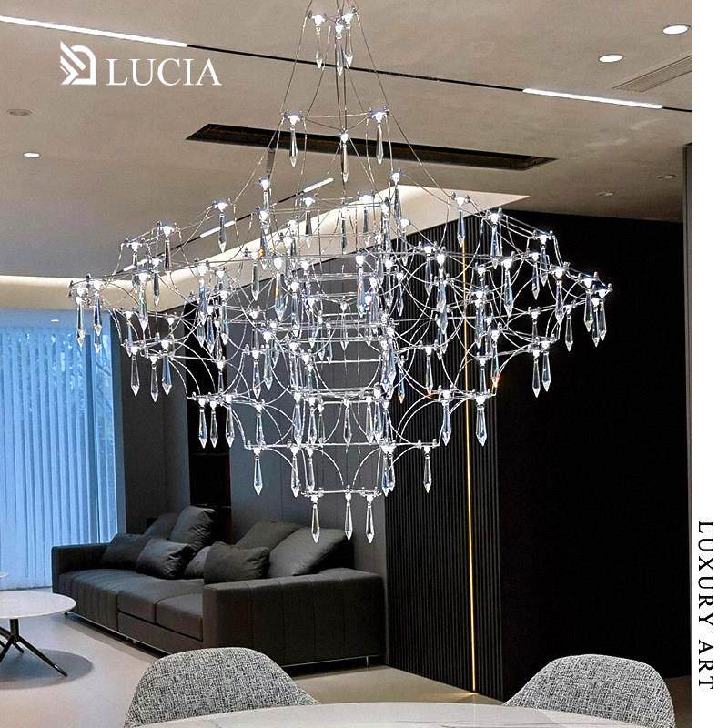 意大利法式轻奢满天星进口埃及水晶客厅饭厅卧室楼梯间萤火虫吊灯