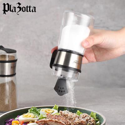 德国plazotta按压控盐瓶定量盐罐调味罐家用撒盐器玻璃调味盒计量