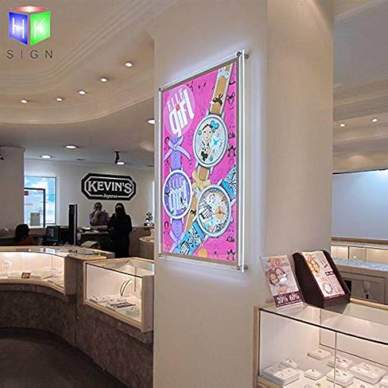 亚克力灯箱广告牌展示牌公司企业背景墙灯箱亚克力发光相框形象墙