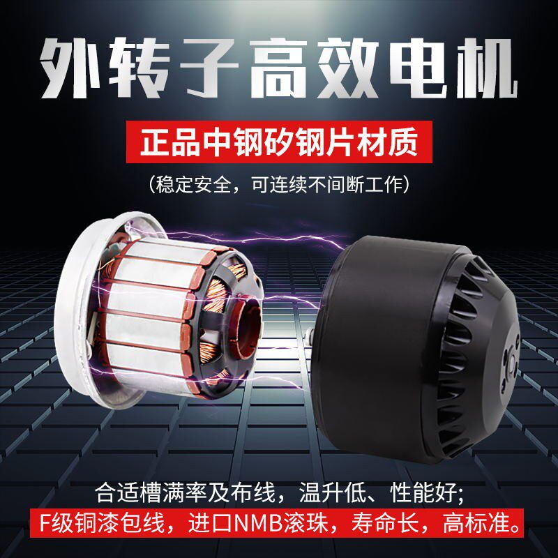 鸿冠离心式管道抽风机家用4/6/8寸防火/水强力厨房油烟排气扇静音