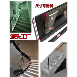 侧装式房屋侧装铝合金卡槽预埋件玻璃固定u型槽玻璃扶手不锈钢楼