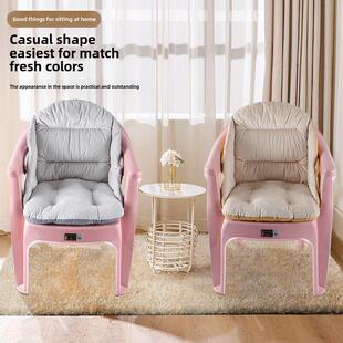 椅垫塑料椅扶手家用座椅套加厚餐椅休闲凳座垫靠背,适用于所有季