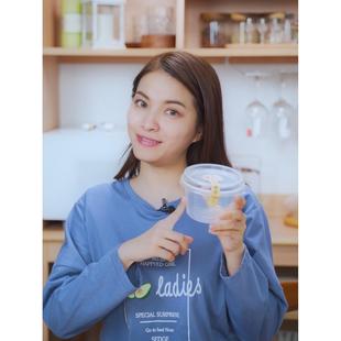 厂家直销一次性餐盒 450ml塑料水果捞甜品糖水冰粉打包碗圆形饭盒