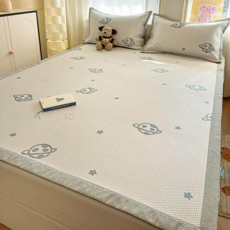 【富士商店】A类卡通凉感冰丝席凉席二三件套空调席学生宿舍席子