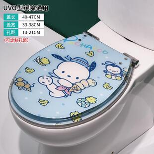 坐便圈 卡通树脂马桶盖通用坐便盖家用不锈钢缓降静音实心加厚老式