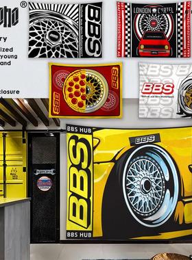 挂布背景布ins简约 BBS锻造轮毂轻量化竞技改装卧室房间装饰挂帘