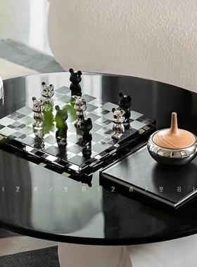 空合 简约现代高端家居装饰艺术摆件 展厅样板间酒店茶几组合摆件