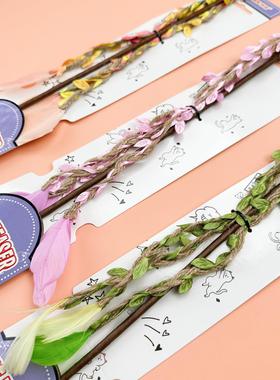 TALI它哩自然风仙女羽毛逗猫棒长杆铃铛麻绳耐抓猫用品猫咪玩具