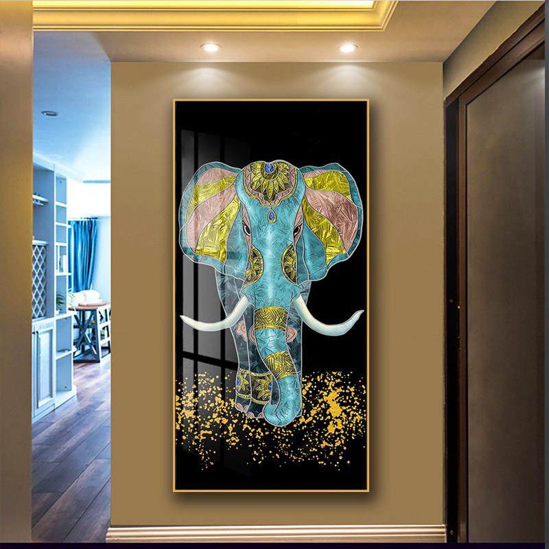 5d钻石画欧式大象贴砖十字绣钻石绣2025满钻新款客厅玄关过道走廊
