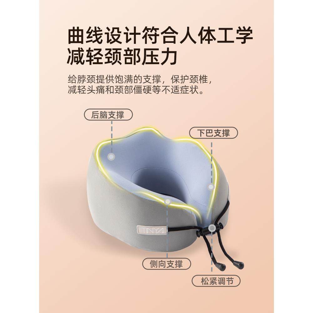 缇妮娅U型枕睡铁旅行办公飞机高觉室记忆棉颈枕便携式驾ZT11车护