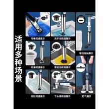 强KCK力性马桶疏通，高压空气一器次排污神器间，厨房卫生管道堵