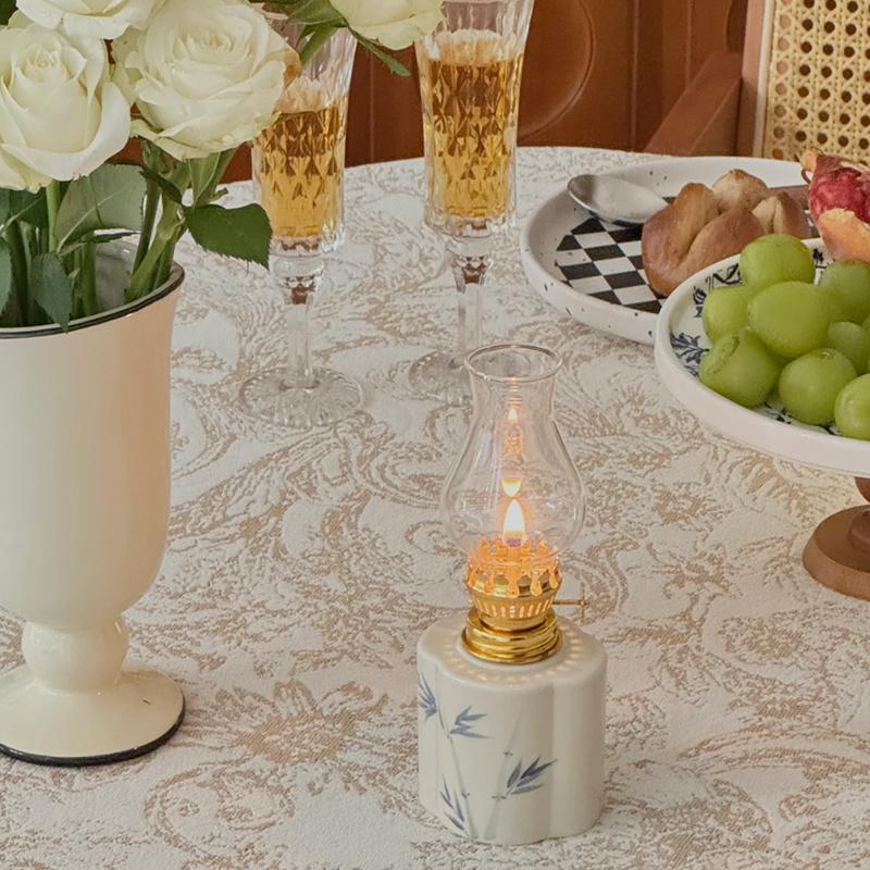 法式桌餐古台布复暗纹提花中法圆式现代简约高级MBG感长方形茶几