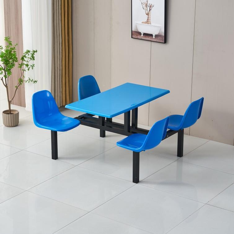 公司工厂食桌无品牌/堂餐桌椅4人体单位连员工餐桌学 校学生餐厅