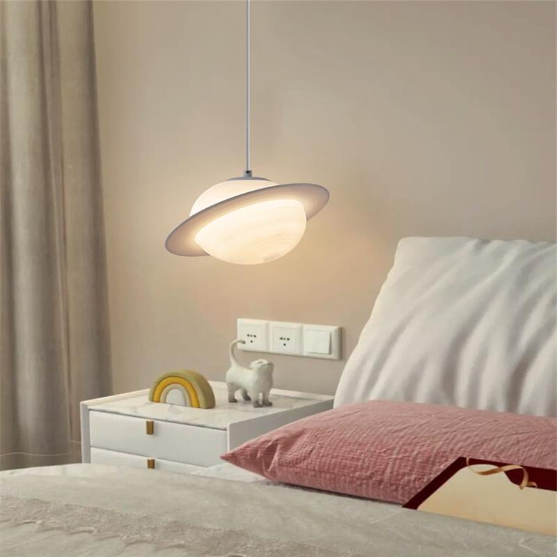 床头意吊灯约现代浪漫土星装卧饰灯个性创小行简星书SEC房室阳台