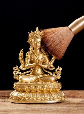 观音佛像清理工具佛尘扫净佛巾神龛掸子吸附灰尘刷子佛堂清洁用品