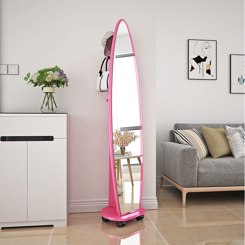 穿衣镜试衣镜简约家用移动旋转挂衣落地镜立体大长镜子卧室全身镜