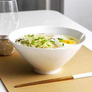 味千拉面碗复古陶瓷大汤碗家用面碗斗笠碗面条沙拉碗骨瓷 创意中式