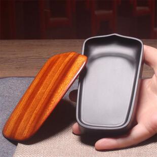 小楷书镇纸笔架舔笔砚石实用砚石天然原石砚石精品老坑龙潭意境摆