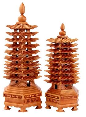 桃木文昌塔摆件9九层13十三层木质学习书房办公室工艺品