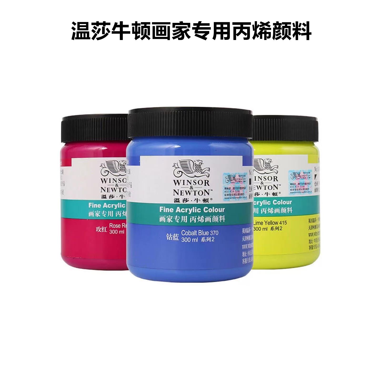 Winsor & Newton丙烯涂料300ml画家专用丙烯涂料手绘墙漆DIY流体